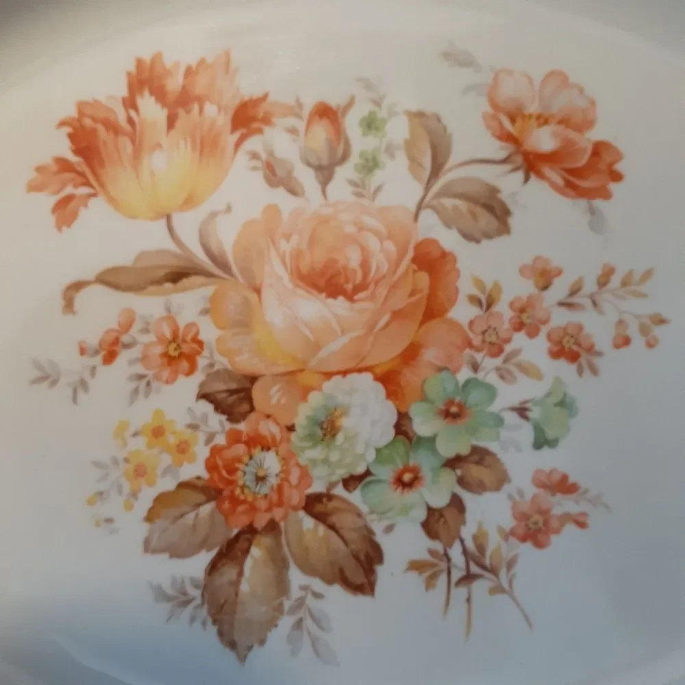 Century by Salem mid-century 23 k gold trim serving turkey platter plate dish